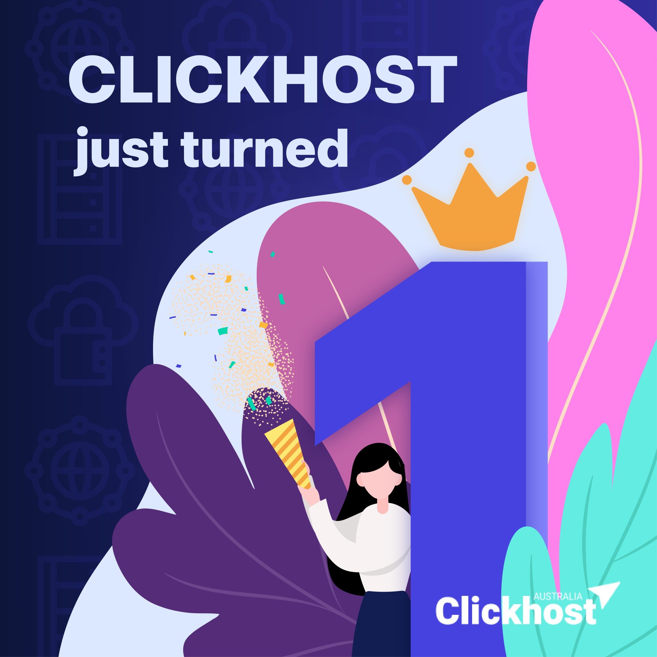 Clickhost Just Turned One blog post cover image